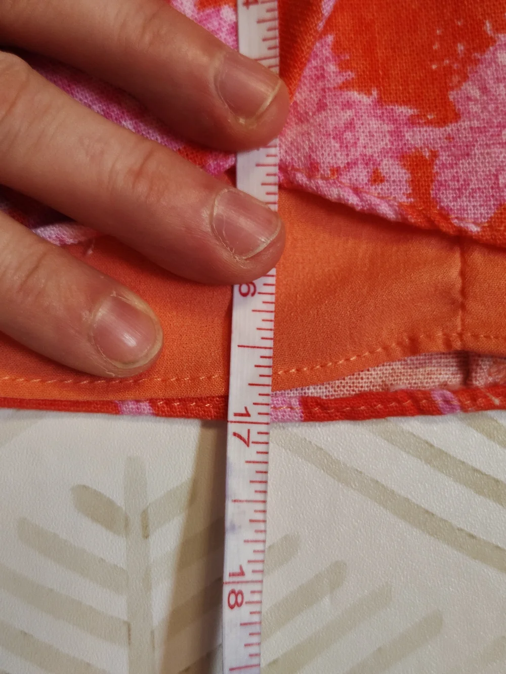 Two Cumberland Floral Wrap Mini Skirt in Bright Orange and Pink Medium‎